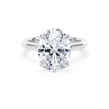 Goldsmiths Platinum 4.00cttw Oval Cut Lab Grown Diamond Solitaire Engagement Ring