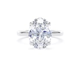 Goldsmiths Platinum 4.00cttw Oval Cut Lab Grown Diamond Solitaire Engagement Ring