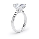 Goldsmiths Platinum 4.00cttw Oval Cut Lab Grown Diamond Solitaire Engagement Ring
