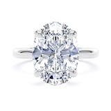 Goldsmiths Platinum 5.00cttw Oval Cut Lab Grown Diamond Solitaire Engagement Ring