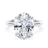 Goldsmiths Platinum 5.00cttw Oval Cut Lab Grown Diamond Solitaire Engagement Ring