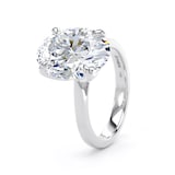 Goldsmiths Platinum 5.00cttw Oval Cut Lab Grown Diamond Solitaire Engagement Ring