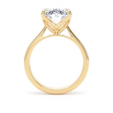 Goldsmiths 18ct Yellow Gold 5.00cttw Oval Cut Lab Grown Diamond Solitaire Engagement Ring - Ring Size O