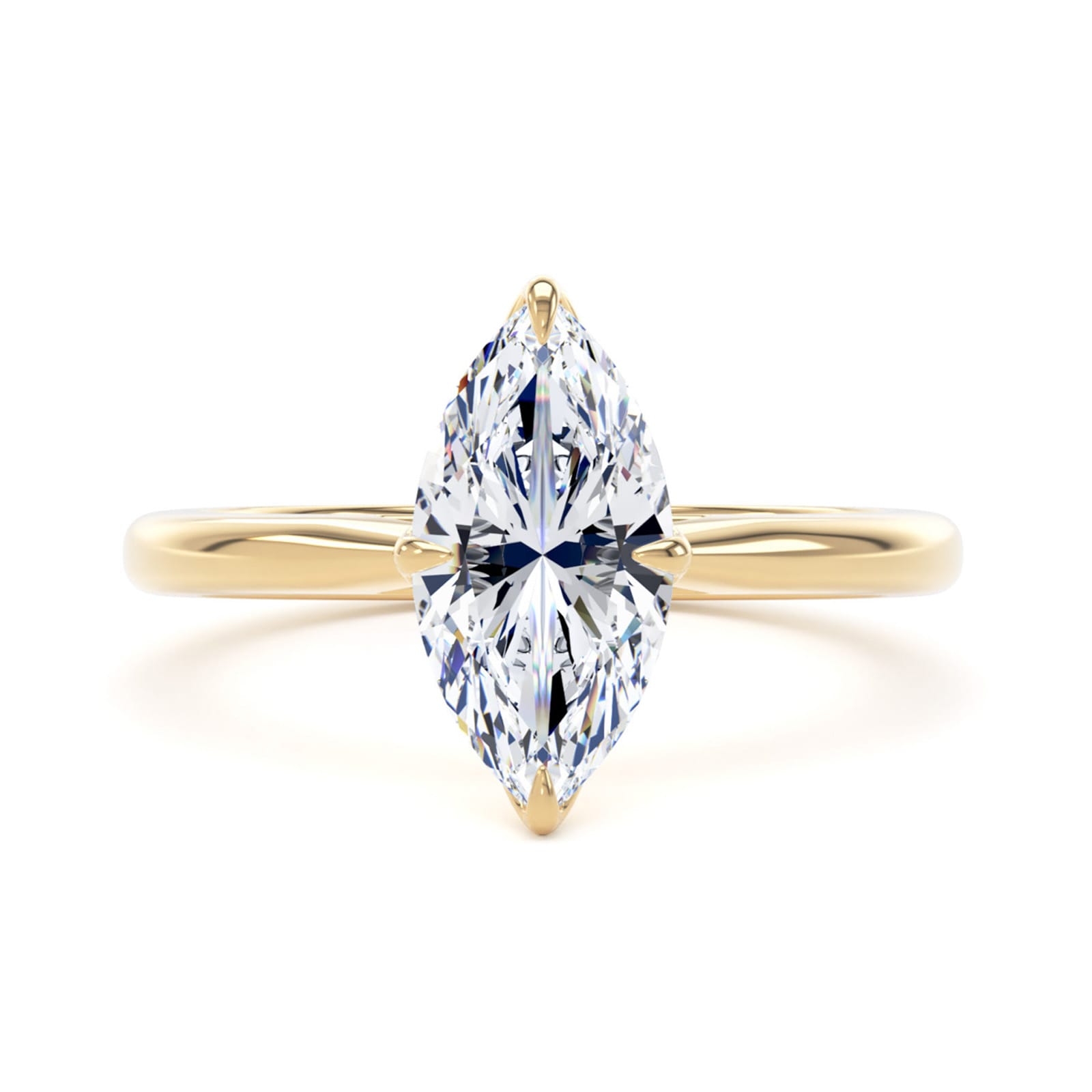 Goldsmiths 18ct Yellow Gold 1.50cttw Marquise Cut Lab Grown Diamond Solitaire Engagement Ring Goldsmiths 18ct Yellow Gold 1.50cttw Marquise Cut Lab Grown Diamond Solitaire Engagement Ring