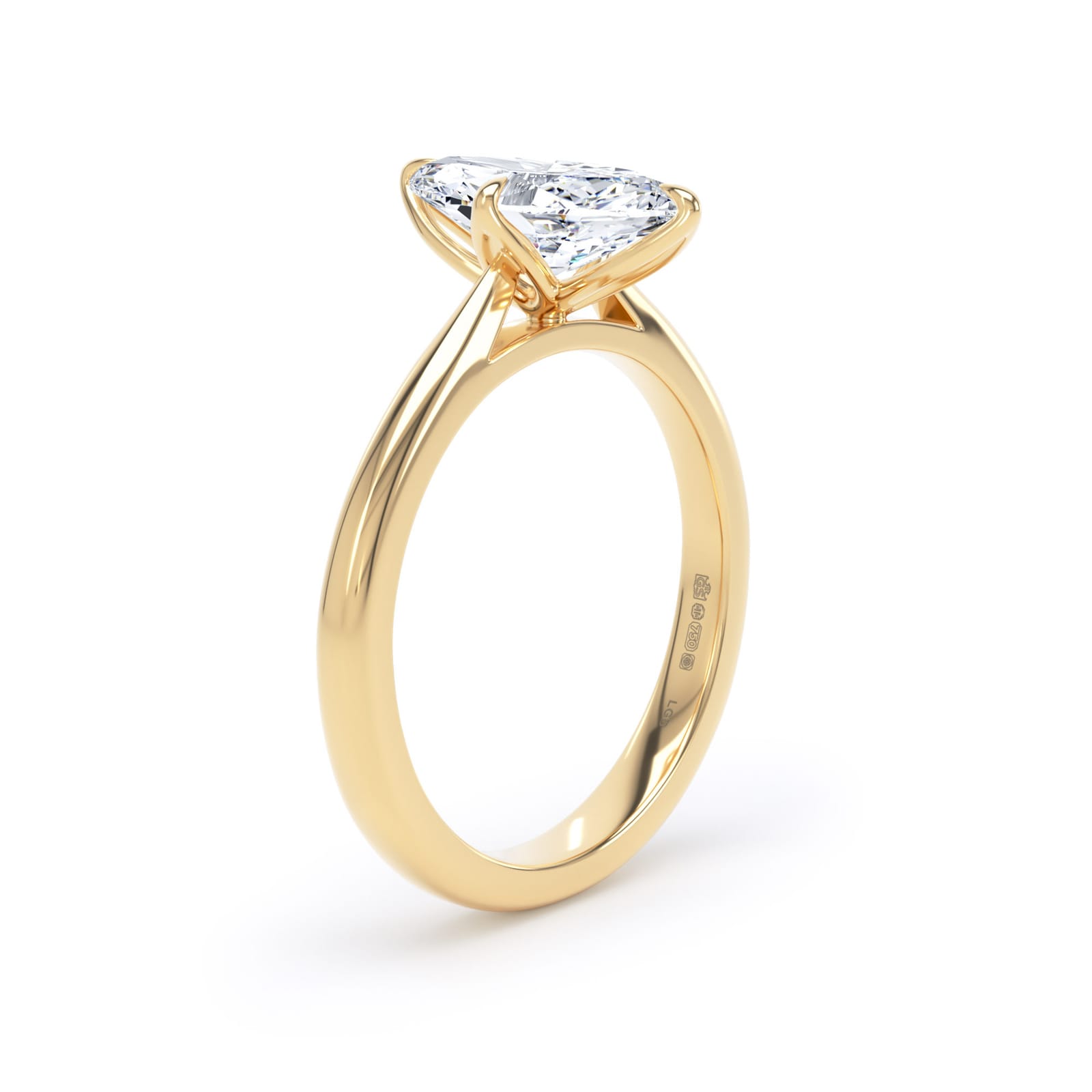 Goldsmiths 18ct Yellow Gold 1.50cttw Marquise Cut Lab Grown Diamond Solitaire Engagement Ring Goldsmiths 18ct Yellow Gold 1.50cttw Marquise Cut Lab Grown Diamond Solitaire Engagement Ring