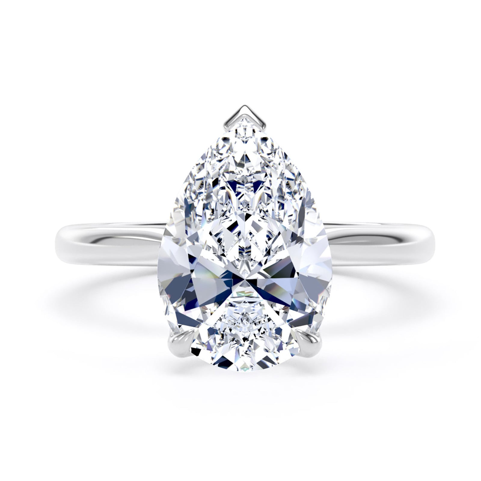 Goldsmiths Platinum 3.00cttw Pear Cut Lab Grown Diamond Solitaire Engagement Ring Goldsmiths Platinum 3.00cttw Pear Cut Lab Grown Diamond Solitaire Engagement Ring