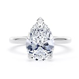 Goldsmiths Platinum 3.00cttw Pear Cut Lab Grown Diamond Solitaire Engagement Ring