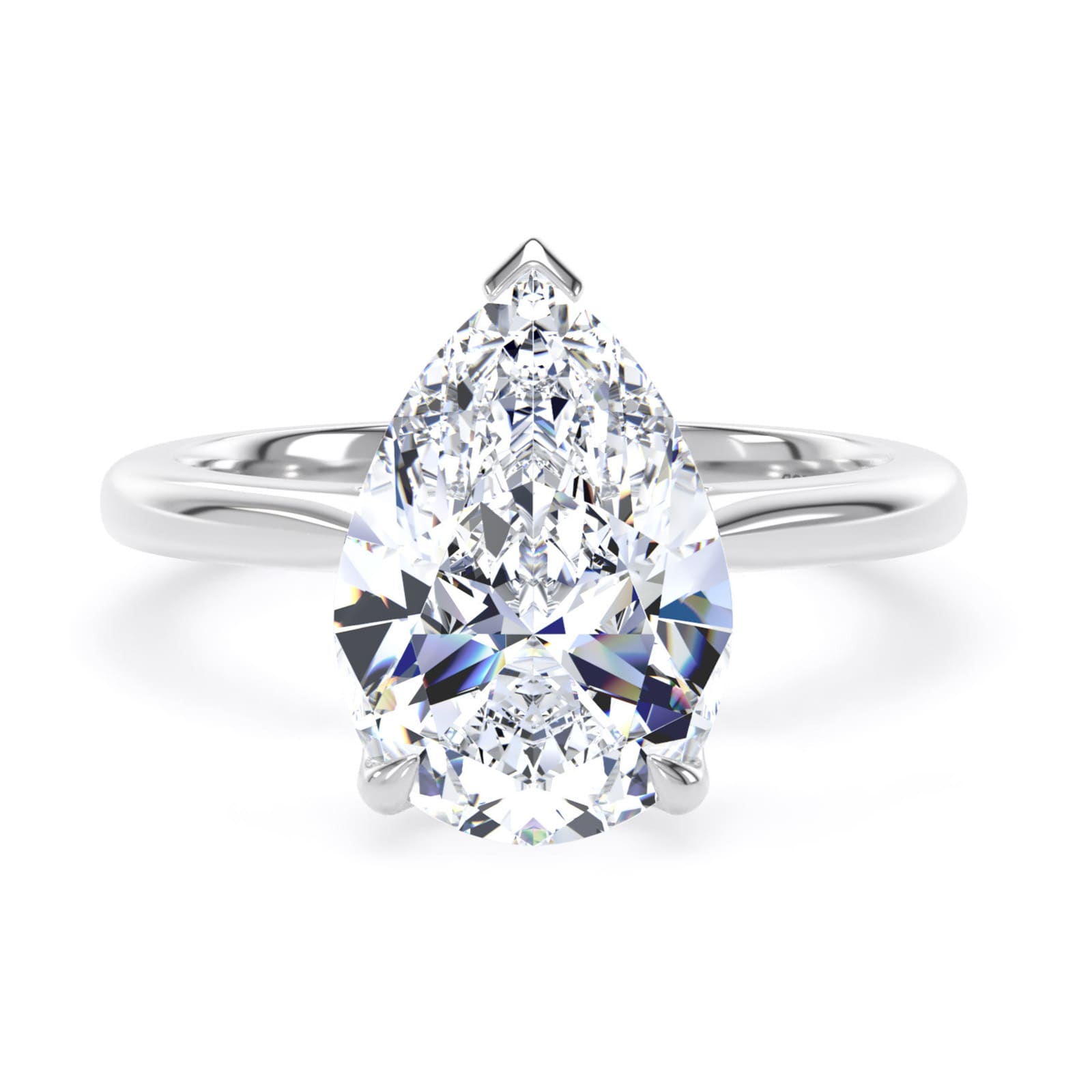 Goldsmiths Platinum 3.00cttw Pear Cut Lab Grown Diamond Solitaire Engagement Ring Goldsmiths Platinum 3.00cttw Pear Cut Lab Grown Diamond Solitaire Engagement Ring