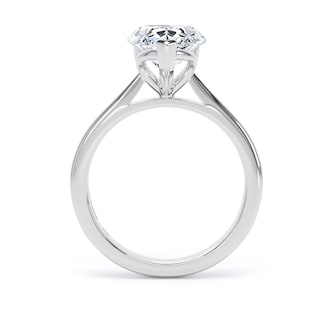 Goldsmiths Platinum 3.00cttw Pear Cut Lab Grown Diamond Solitaire Engagement Ring