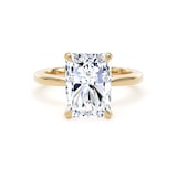 Goldsmiths 18ct Yellow Gold 3.00cttw Radiant Cut Lab Grown Diamond Solitaire Engagement Ring - Ring Size Y.5