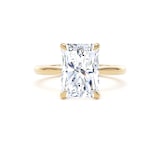 Goldsmiths 18ct Yellow Gold 3.00cttw Radiant Cut Lab Grown Diamond Solitaire Engagement Ring - Ring Size Y.5