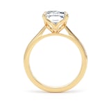 Goldsmiths 18ct Yellow Gold 3.00cttw Radiant Cut Lab Grown Diamond Solitaire Engagement Ring - Ring Size Y.5