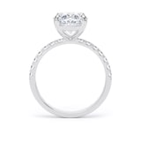 Goldsmiths Platinum 3.25cttw Oval Lab Grown Diamond Set Shoulder Solitaire Engagement Ring - Ring Size M.5