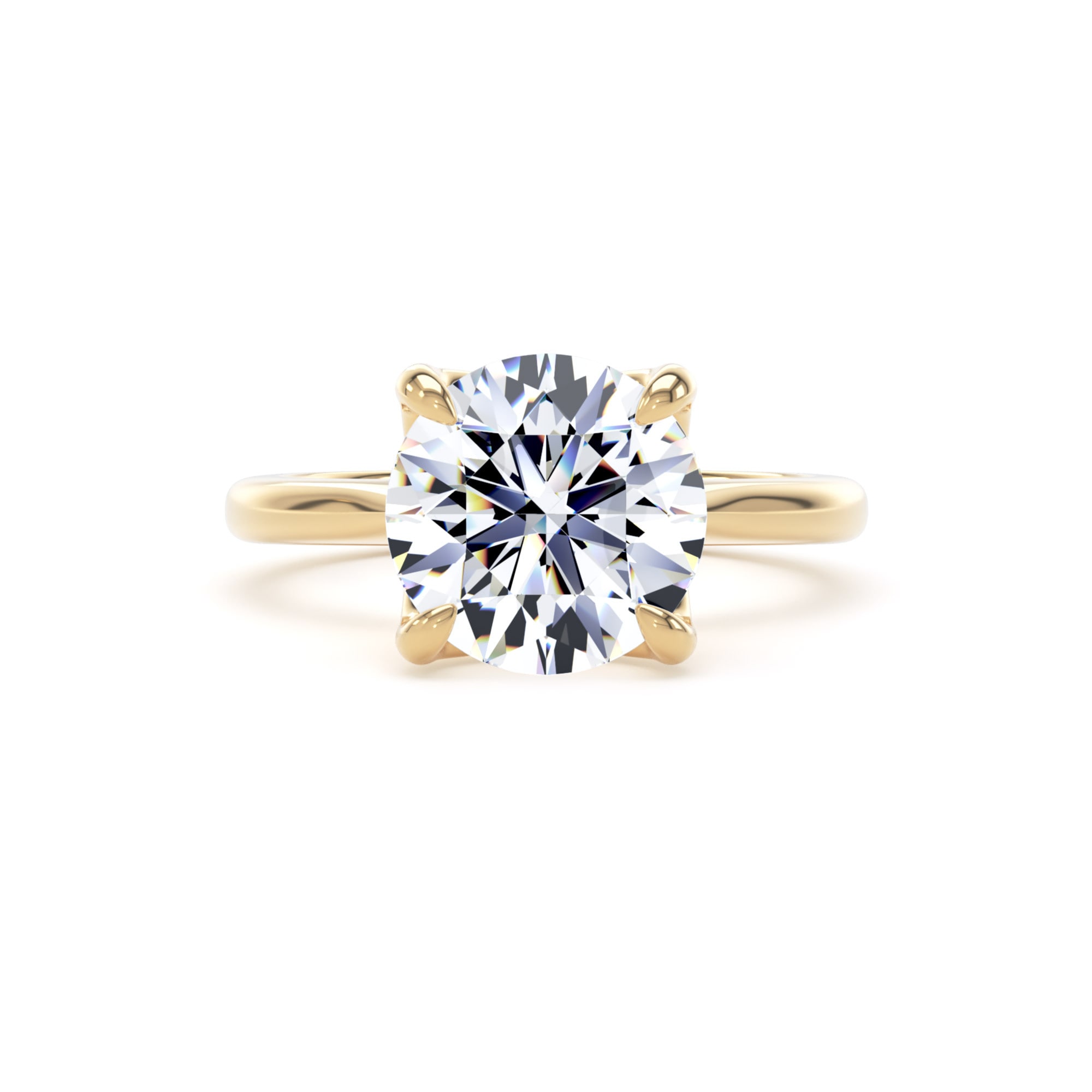 Goldsmiths 18ct Yellow Gold 3.00cttw Brilliant Cut Lab Grown Diamond Solitaire Engagement Ring - Ring Size G
