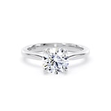 Goldsmiths 18ct White Gold 1.50cttw Brilliant Cut Lab Grown Diamond Solitaire Engagement Ring - Ring Size U