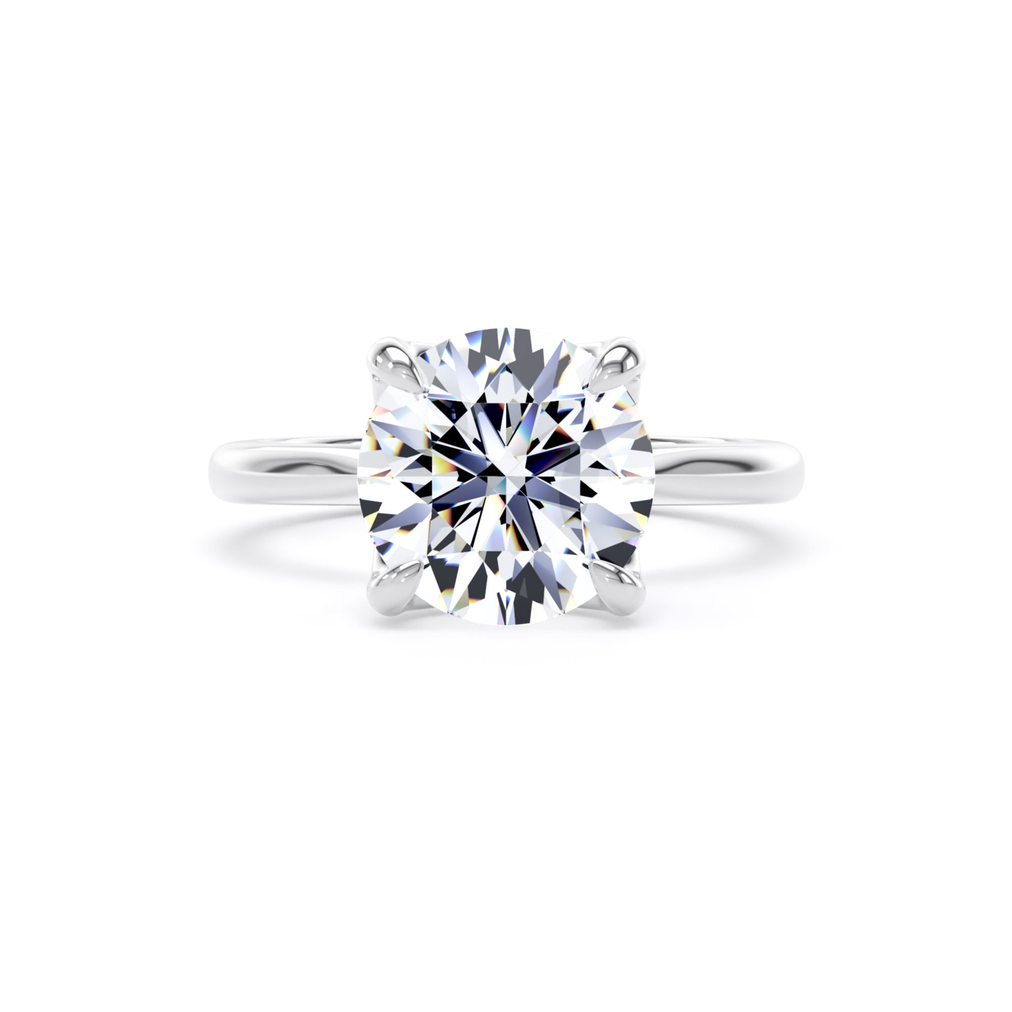 Goldsmiths 18ct White Gold 3.00cttw Brilliant Cut Lab Grown Diamond Solitaire Engagement Ring - Ring Size L Goldsmiths 18ct White Gold 3.00cttw Brilliant Cut Lab Grown Diamond Solitaire Engagement Ring - Ring Size L
