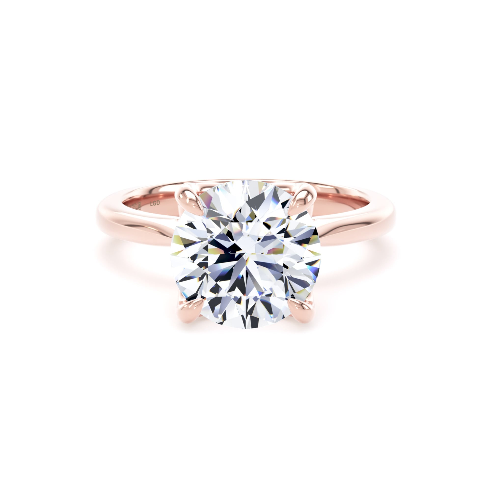 18ct Rose Gold 3.00cttw Brilliant Cut Lab Grown Diamond Solitaire Engagement Ring
