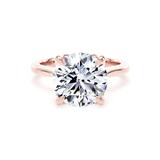 Goldsmiths 18ct Rose Gold 4.00cttw Brilliant Cut Lab Grown Diamond Solitaire Engagement Ring - Ring Size F.5