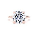 Goldsmiths 18ct Rose Gold 4.00cttw Brilliant Cut Lab Grown Diamond Solitaire Engagement Ring - Ring Size F.5