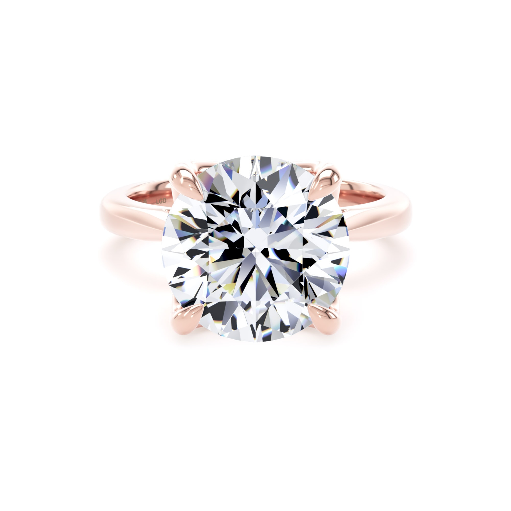 18ct Rose Gold 5.00cttw Brilliant Cut Lab Grown Diamond Solitaire Engagement Ring