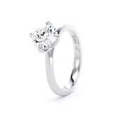 Goldsmiths Platinum 1.50cttw Compass Set Brilliant Cut Lab Grown Diamond Solitaire Engagement Ring - Ring Size M