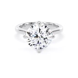Goldsmiths Platinum 4.00cttw Compass Set Brilliant Cut Lab Grown Diamond Solitaire Engagement Ring - Ring Size I.5