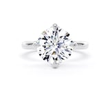 Goldsmiths Platinum 4.00cttw Compass Set Brilliant Cut Lab Grown Diamond Solitaire Engagement Ring - Ring Size I.5