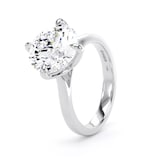 Goldsmiths Platinum 4.00cttw Compass Set Brilliant Cut Lab Grown Diamond Solitaire Engagement Ring - Ring Size I.5