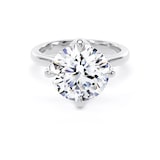 Goldsmiths Platinum 5.00cttw Compass Set Brilliant Cut Lab Grown Diamond Solitaire Engagement Ring - Ring Size H