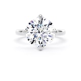 Goldsmiths Platinum 5.00cttw Compass Set Brilliant Cut Lab Grown Diamond Solitaire Engagement Ring - Ring Size H