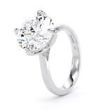 Goldsmiths Platinum 5.00cttw Compass Set Brilliant Cut Lab Grown Diamond Solitaire Engagement Ring - Ring Size H