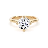 Goldsmiths 18ct Yellow Gold 2.00cttw Compass Set Brilliant Cut Lab Grown Diamond Solitaire Engagement Ring - Ring Size N