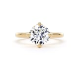 Goldsmiths 18ct Yellow Gold 2.00cttw Compass Set Brilliant Cut Lab Grown Diamond Solitaire Engagement Ring - Ring Size N