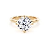 Goldsmiths 18ct Yellow Gold 3.00cttw Compass Set Brilliant Cut Lab Grown Diamond Solitaire Engagement Ring - Ring Size M