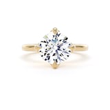 Goldsmiths 18ct Yellow Gold 3.00cttw Compass Set Brilliant Cut Lab Grown Diamond Solitaire Engagement Ring - Ring Size M