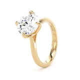 Goldsmiths 18ct Yellow Gold 3.00cttw Compass Set Brilliant Cut Lab Grown Diamond Solitaire Engagement Ring - Ring Size M