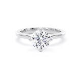 Goldsmiths 18ct White Gold 1.50cttw Compass Set Brilliant Cut Lab Grown Diamond Solitaire Engagement Ring - Ring Size J.5