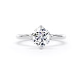 Goldsmiths 18ct White Gold 1.50cttw Compass Set Brilliant Cut Lab Grown Diamond Solitaire Engagement Ring - Ring Size J.5