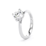Goldsmiths 18ct White Gold 1.50cttw Compass Set Brilliant Cut Lab Grown Diamond Solitaire Engagement Ring - Ring Size J.5