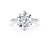 Goldsmiths 18ct White Gold 4.00cttw Compass Set Brilliant Cut Lab Grown Diamond Solitaire Engagement Ring - Ring Size K.5