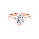 Goldsmiths 18ct Rose Gold 2.00cttw Compass Set Brilliant Cut Lab Grown Diamond Solitaire Engagement Ring - Ring Size R