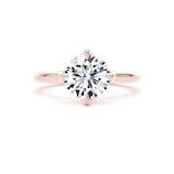 Goldsmiths 18ct Rose Gold 2.00cttw Compass Set Brilliant Cut Lab Grown Diamond Solitaire Engagement Ring - Ring Size R