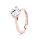 Goldsmiths 18ct Rose Gold 2.00cttw Compass Set Brilliant Cut Lab Grown Diamond Solitaire Engagement Ring - Ring Size R