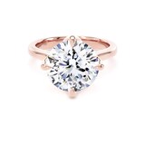Goldsmiths 18ct Rose Gold 5.00cttw Compass Set Brilliant Cut Lab Grown Diamond Solitaire Engagement Ring - Ring Size G