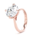 Goldsmiths 18ct Rose Gold 5.00cttw Compass Set Brilliant Cut Lab Grown Diamond Solitaire Engagement Ring - Ring Size G