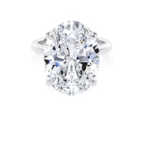 Goldsmiths Platinum 10.00cttw Oval Cut Lab Grown Diamond Solitaire Engagement Ring - Ring Size G.5