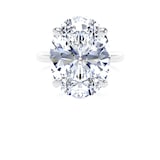 Goldsmiths Platinum 10.00cttw Oval Cut Lab Grown Diamond Solitaire Engagement Ring - Ring Size G.5