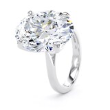 Goldsmiths Platinum 10.00cttw Oval Cut Lab Grown Diamond Solitaire Engagement Ring - Ring Size G.5