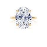 Goldsmiths 18ct Yellow Gold 7.00cttw Oval Cut Lab Grown Diamond Solitaire Engagement Ring - Ring Size P.5