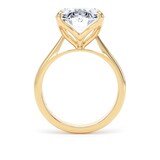 Goldsmiths 18ct Yellow Gold 7.00cttw Oval Cut Lab Grown Diamond Solitaire Engagement Ring - Ring Size P.5